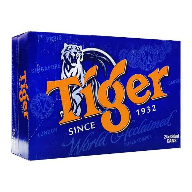 Thùng Bia Tiger 24 lon, beer Tiger lon 330ml chính hãng Mộng Hùng