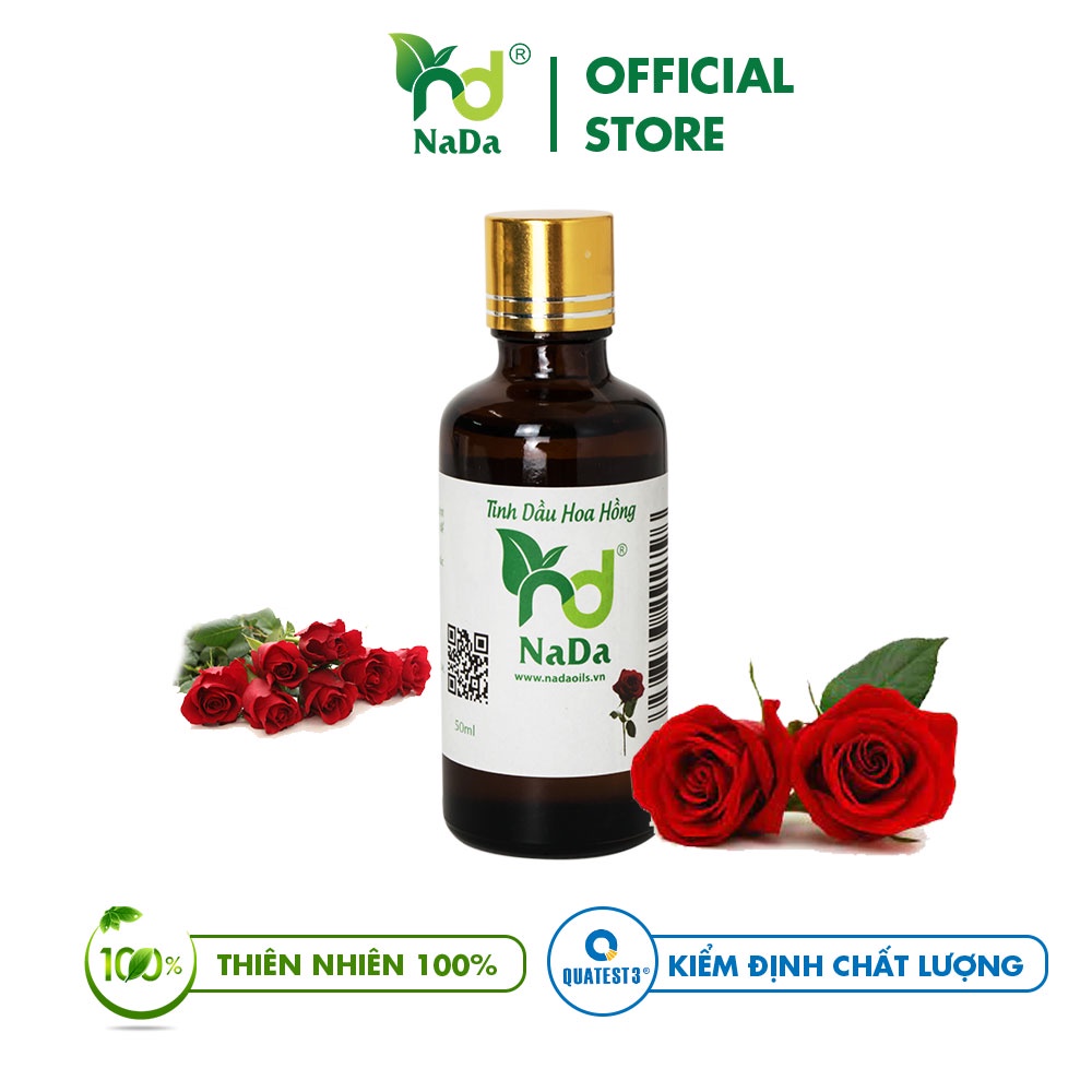 Tinh dầu hỗ trợ ngủ ngon Hoa Hồng NaDa Oils khử mùi, kháng khuẩn, dễ ngủ, tạo hưng phấn