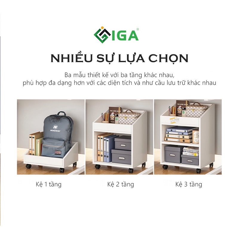 Tủ đồ văn phòng đa năng các tầng phong cách có bánh xe tiện dụng - GP190