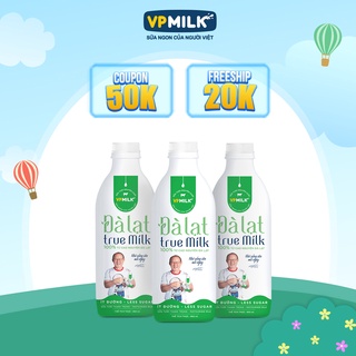 Sữa Tươi Thanh Trùng VPMilk Đà Lạt True Milk - Ít Đường 950ml