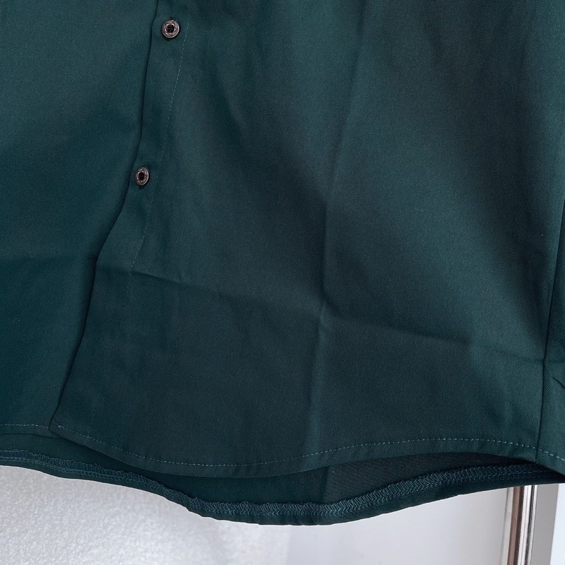 Áo Sơ Mi Tay Ngắn Trơn 1 Túi Màu Xanh Unisex( Hàng Sẵn, Ảnh Thật)