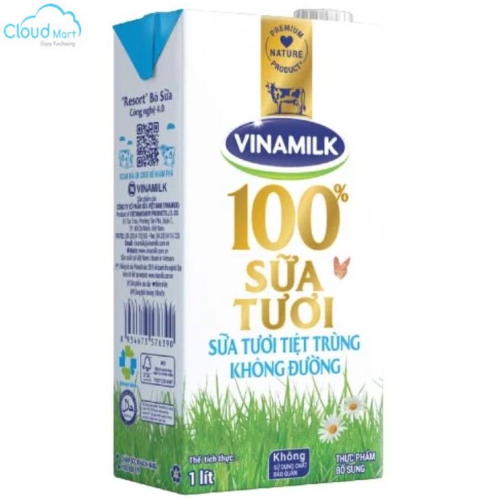 Sữa tươi Vinamilk 1L - Nguyên liệu pha chế CLOUD MART