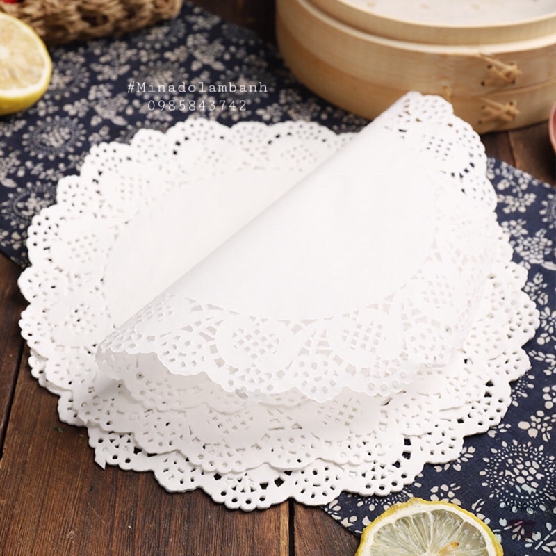 Giấy Ren trang trí bánh nhiều size - 140 tờ