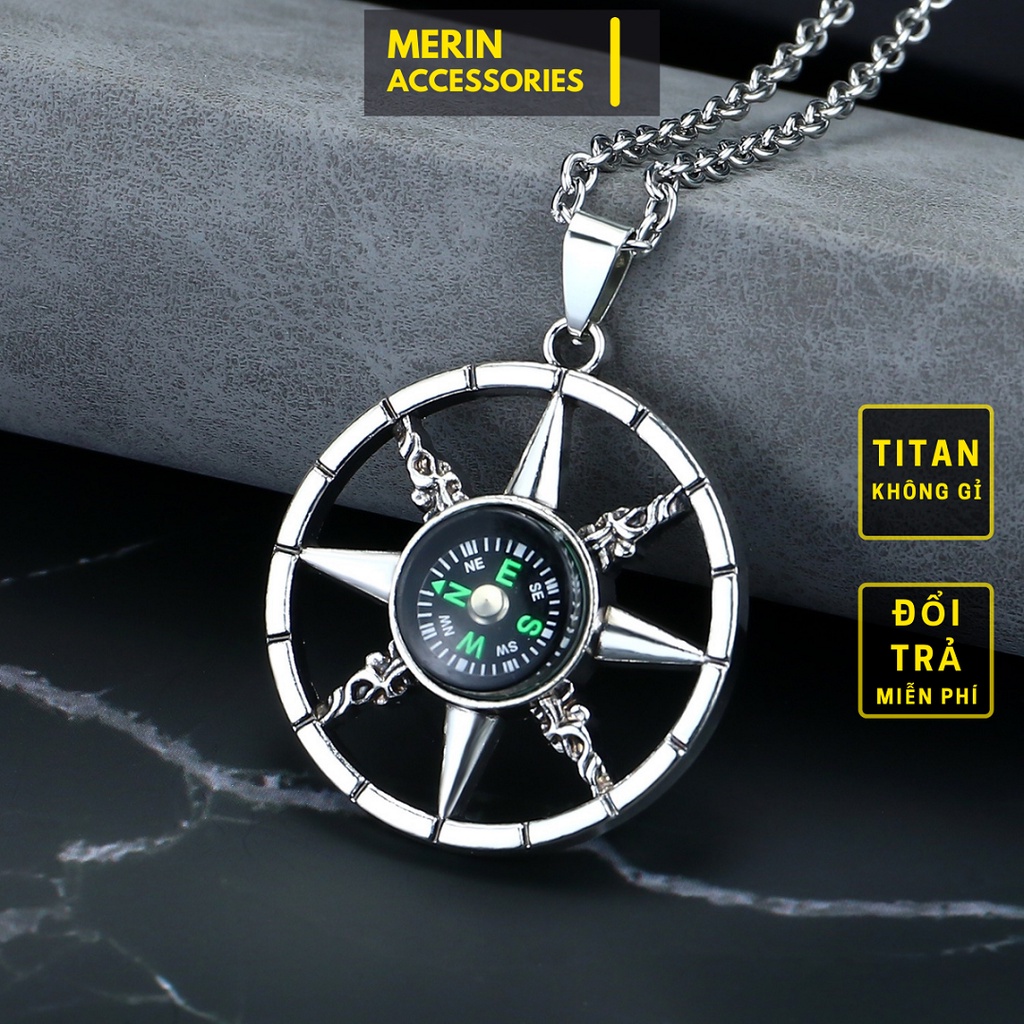Vòng cổ dây chuyền màu bạc nam nữ unisex Titan Merin Accesories ...