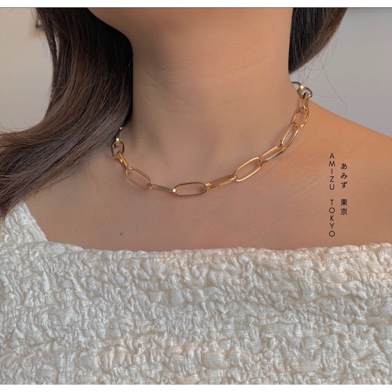 Set dây xích titan màu vàng gold thời thượng, nhập khẩu từ Nhật (Ảnh thật)