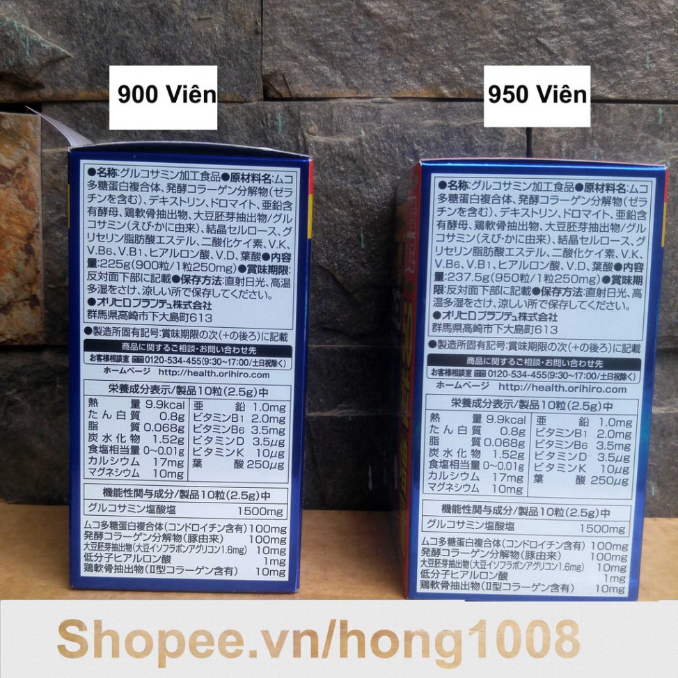 Viên Uống Glucosamine Orihiro 1500mg Của Nhật 900 viên , 950 viên - Glucosamin 900 950