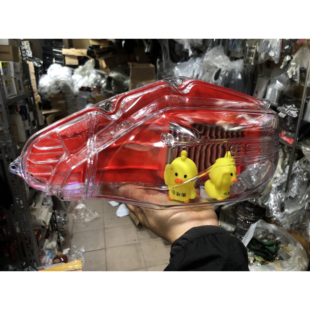 Combo Pô e (bầu lọc gió) trong suốt kèm lọc gió K&N gắn xe Honda Vario 125-150 - AB2014-2020 - pcx c