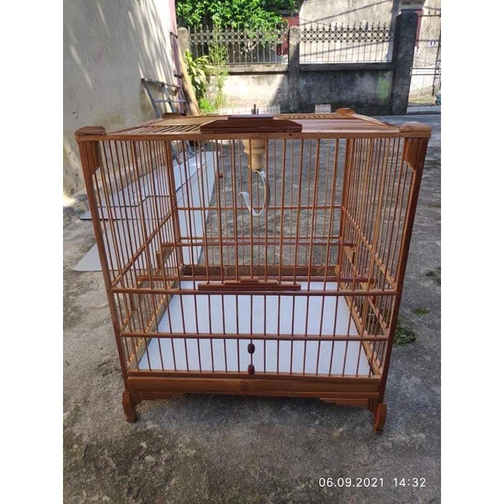 Khung lồng chim chào mào thái đấu, vuống đấu HM trúc già cật vàng đã qua xử lý màu KL02
