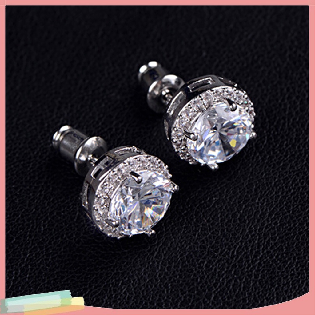 Bông Tai Mạ Bạc Đính Đá Zircon Thời Trang Dành Cho Nữ