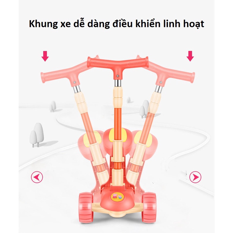 Xe Scooter Cho Bé ,Đa Năng Phát Sáng, Xe Trượt Scooter Cho Bé Từ 2 Đến  14 Tuổi