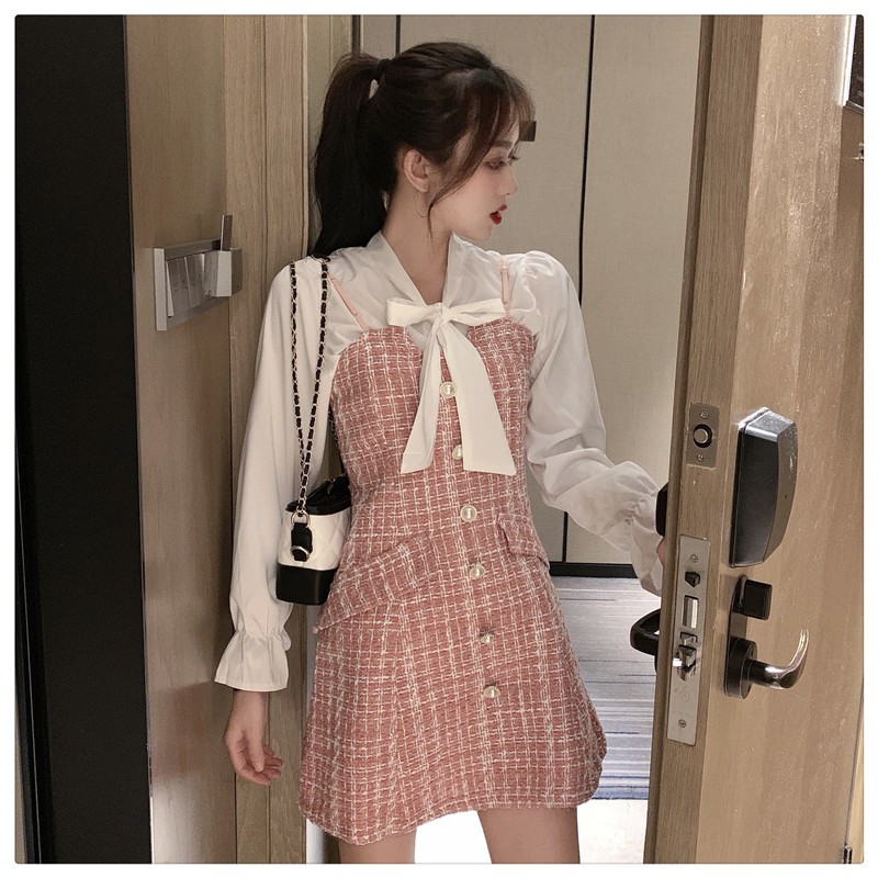 Set váy ulzzang tiểu thư có bán lẻ hai màu