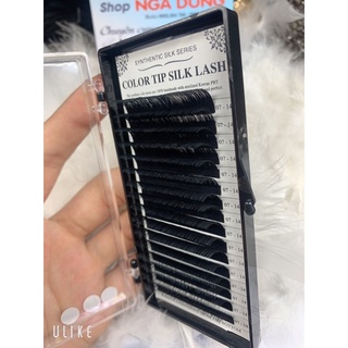 Mi khay mix size hiệu Color tip silk lash