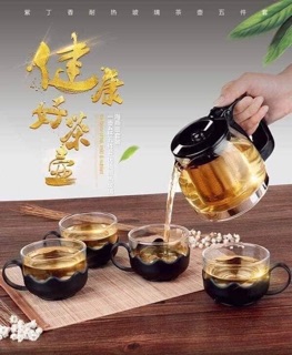 Bộ ấm pha trà thủy tinh