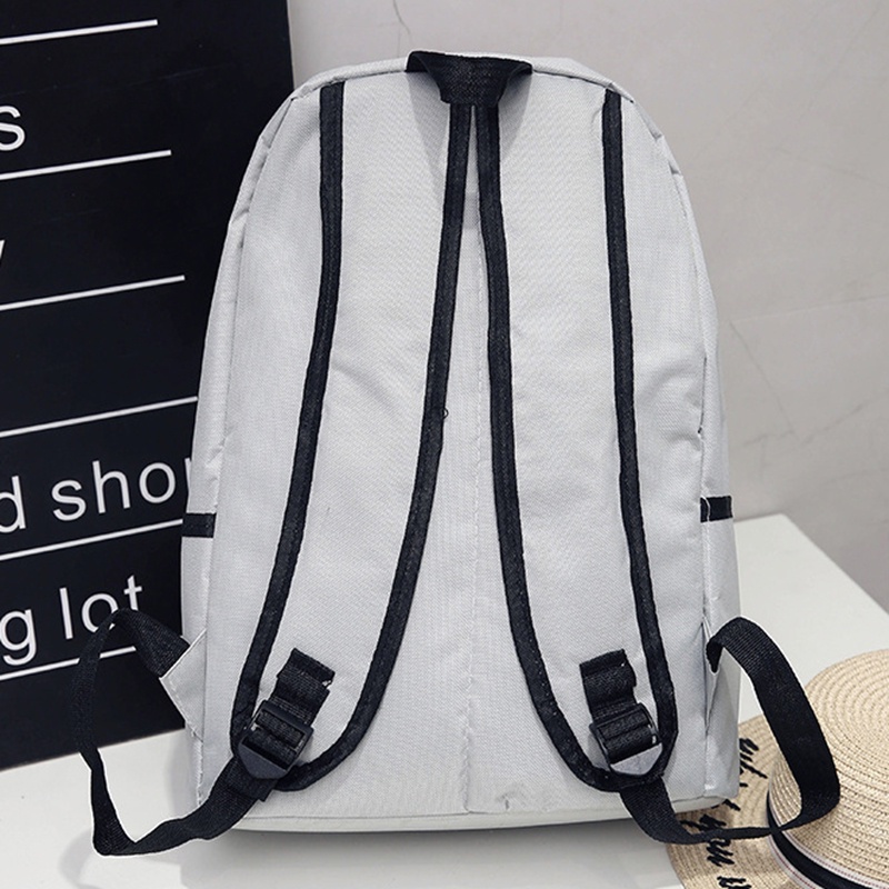 Ba Lô Vải canvas In Họa Tiết Lá Phong Cách Hàn Quốc