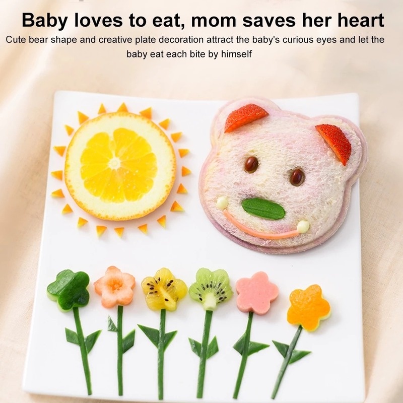 Khuôn Cắt Bánh Sandwich Hình Gấu Hoạt Hình Dễ Thương