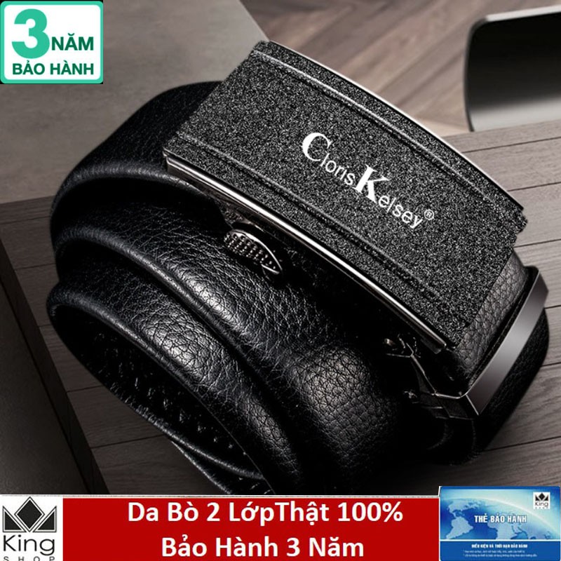 Thắt Lưng Da Nam Cao Cấp ClorisKelsey, Thắt Lưng Nam Da Bò 2 Lớp 100% Khóa Tự Động -Bảo Hành 3 Năm