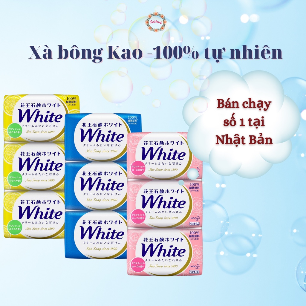 Xà phòng tắm  trắng da KAO  Nhật Bản 85g