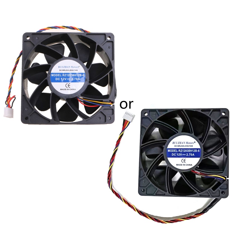 Quạt Tản Nhiệt Thay Thế Cho Delta RZ12038H12B 12V 12cm 6PIN