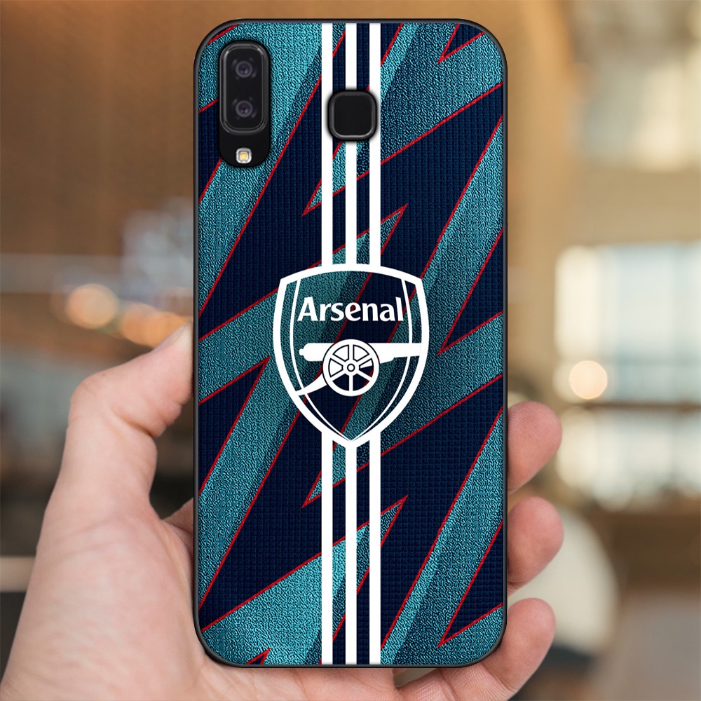Ốp lưng Samsung A8 Star viền đen in hình Arsenal FC