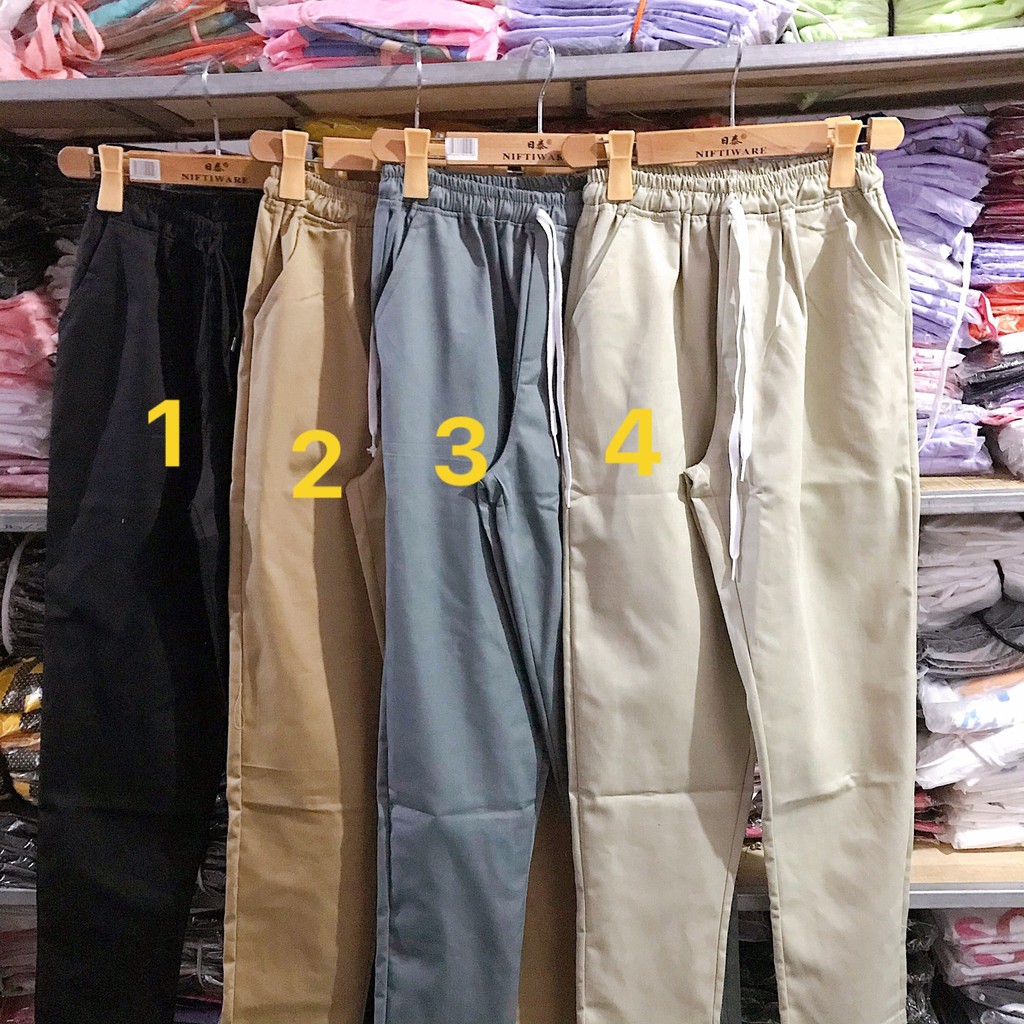 Quần kaki ống suôn trơn- kèm ảnh thật | BigBuy360 - bigbuy360.vn