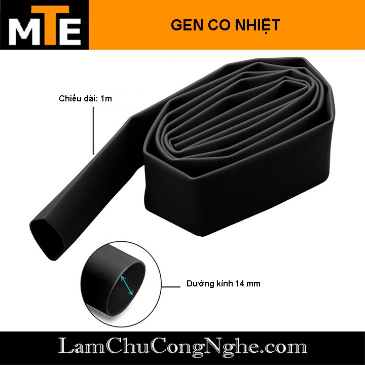 1 mét ống gen co nhiệt cách điện- Phi 14