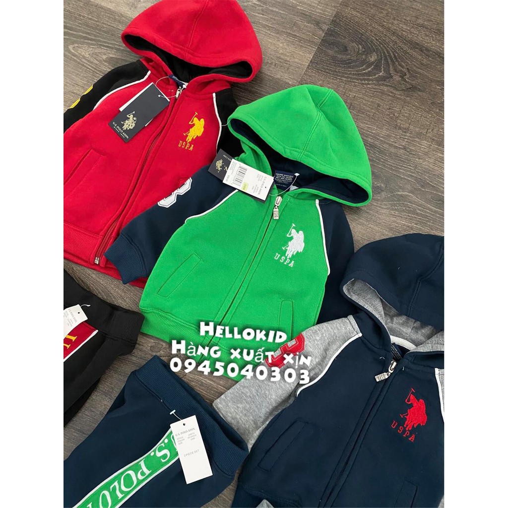 bộ nỉ kéo khoá polo