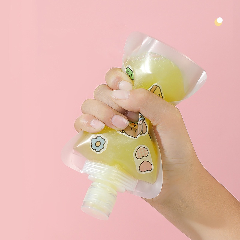 Túi Đựng Sữa Dưỡng Da Dạng Bóp Mềm Mại Chống Rò Rỉ Có Thể Tái Sử Dụng 30 / 50 / 100ml Kèm Phễu /