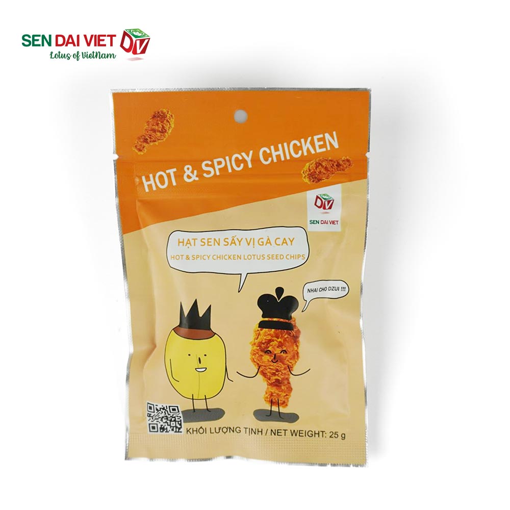 [Thùng32 Gói]Hạt Sen Sấy Vị Gà Cay-Cay Cay, Mặn Mặn-Sen Đại Việt-Gói 25g-Date Mới Nhất.