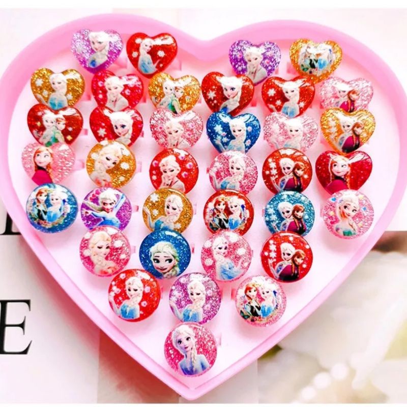CHỌN MẪU - HỘP NHẪN PONY PEPPA ELSA KITTY SOFIA CHO BÉ GÁI CÓ HÌNH THẬT - TRANG SỨC BÉ GÁI