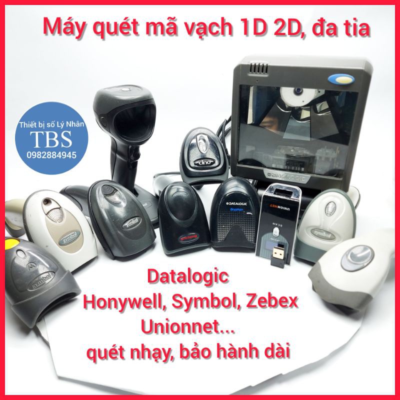 Máy quét mã vạch có dây Honeywell ,Datalogic ,Symbol ,Cino quét nhạy bảo hành lâu dài