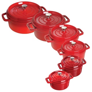 Staub - Nồi tròn màu đỏ cherry - 26cm