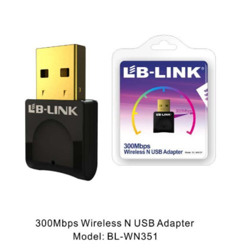 Bộ thu sóng wifi LB-LINK BL-WN351 - Siêu nhỏ gọn - Tốc độ 300Mbs - Bảo hành chính hãng 24 tháng