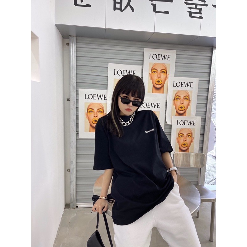 Áo phông tee Balenciaga oversize form rộng tay lỡ unisex