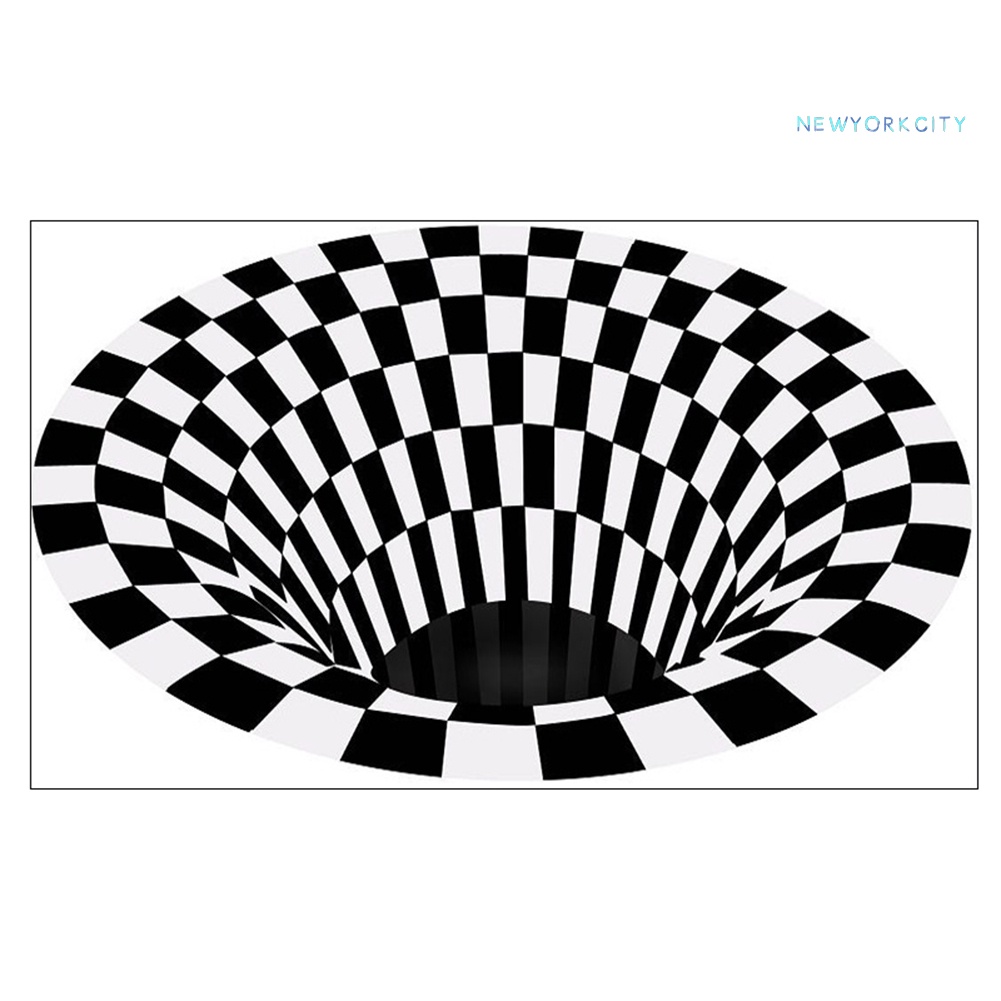 Thảm Lót Sàn Chống Trượt Hình Tròn In Họa Tiết Kẻ Sọc Đơn Giản Trang Trí Nhà Cửa