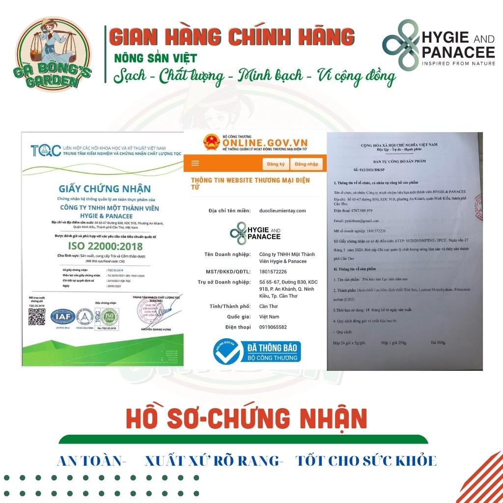 Trà Lạc Tiên Tâm Sen Hòa Tan Hygie & Panacee Hỗ Trợ Mất Ngủ, Ngủ Ngon, Thư Giãn Hộp 250g