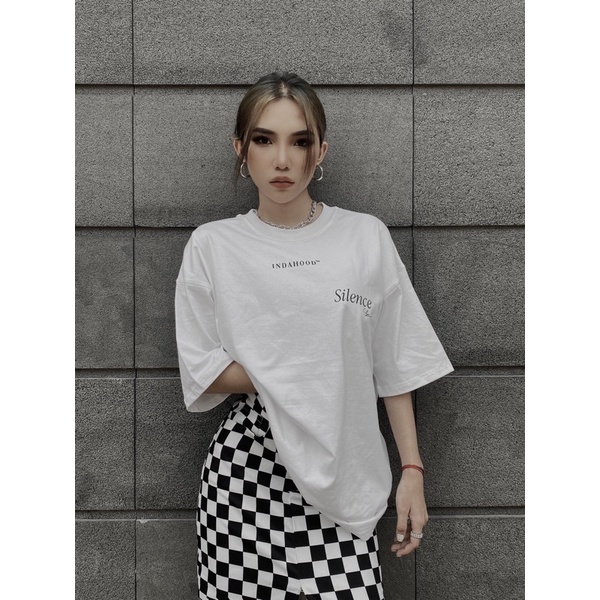 Áo Thun form rộng SILENCE INDAHOOD Black/White | BigBuy360 - bigbuy360.vn