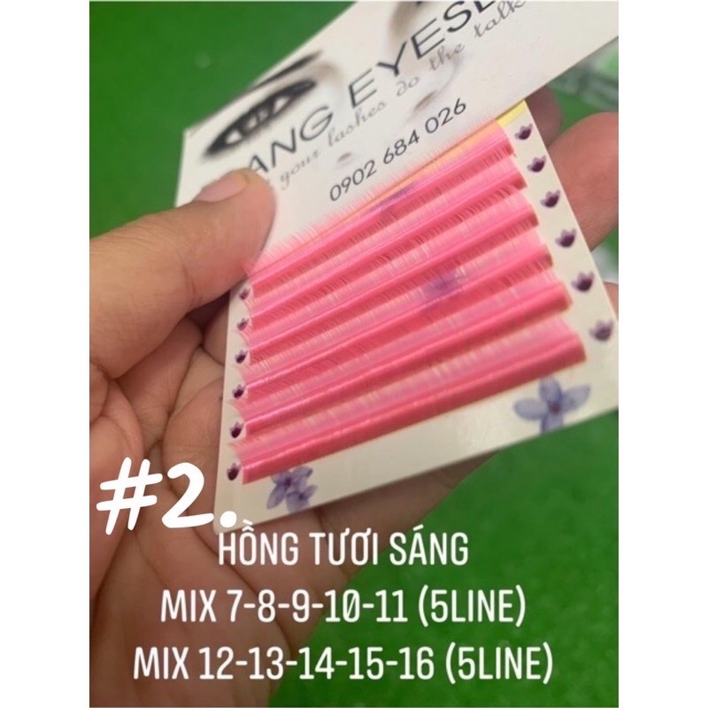 Mi màu mix size  các loại ( lông mi nối ), nhiều màu sắc đặc biệt, siêu đẹp