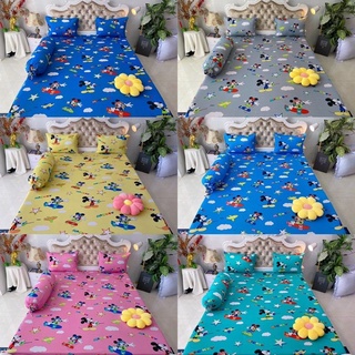 Bộ Drap thun Hàn Quốc mẫu hoạt hình MicKey