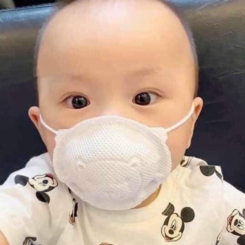 Set 3 khẩu trang gấu Kichi cho bé - có dây rút điều chỉnh