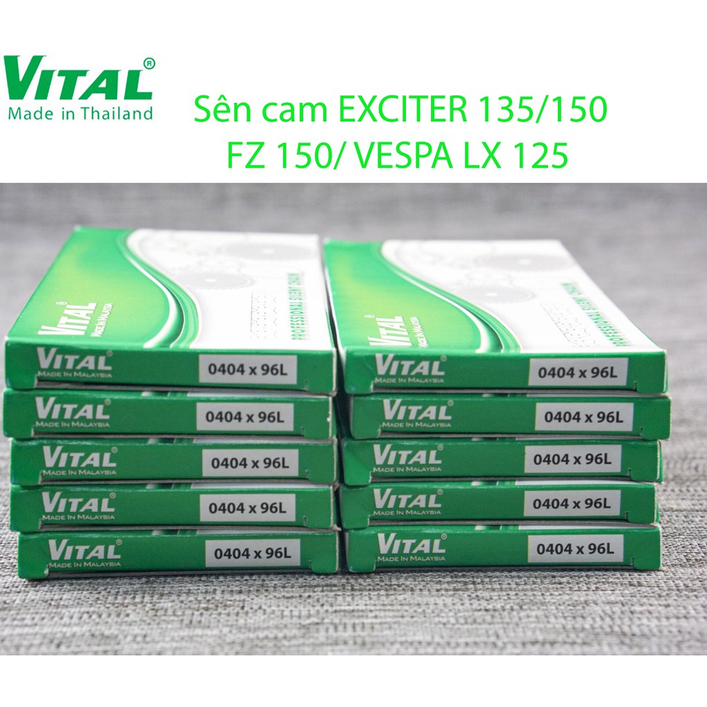 Sên cam VITAL EXCITER 135, EXCITER 150,  Ex 135, Ex 150, FZ 150 - dài 96 mắc 0404 (0423) - xích cam 