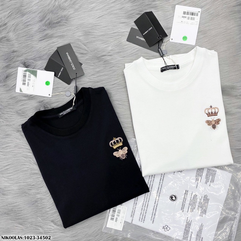 Áo Phông Nam Thêu DGGThe King Cao Cấp - Áo Thun Nam DG Logo Thêu Siêu Đẹp