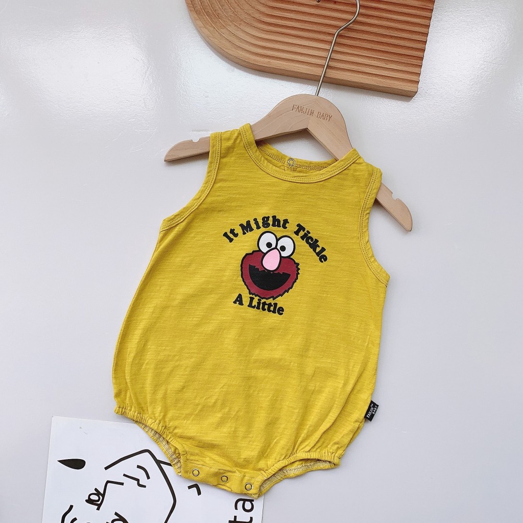 body chip cotton in hình mặt cười ngỗ nghĩnh cho bé