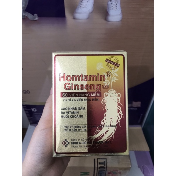 HOMTAMIN GINSENG  - GIÚP TỈNH TÁO, BỒI BỔ CƠ THỂ