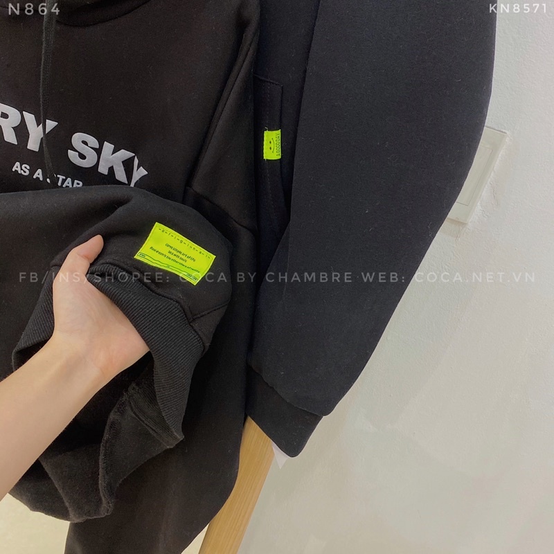 [N864]🍑 Áo HOODIE nỉ bông dày mũ 2 lớp STARRY SKY form rộng (Có sẵn/ảnh thật) | BigBuy360 - bigbuy360.vn