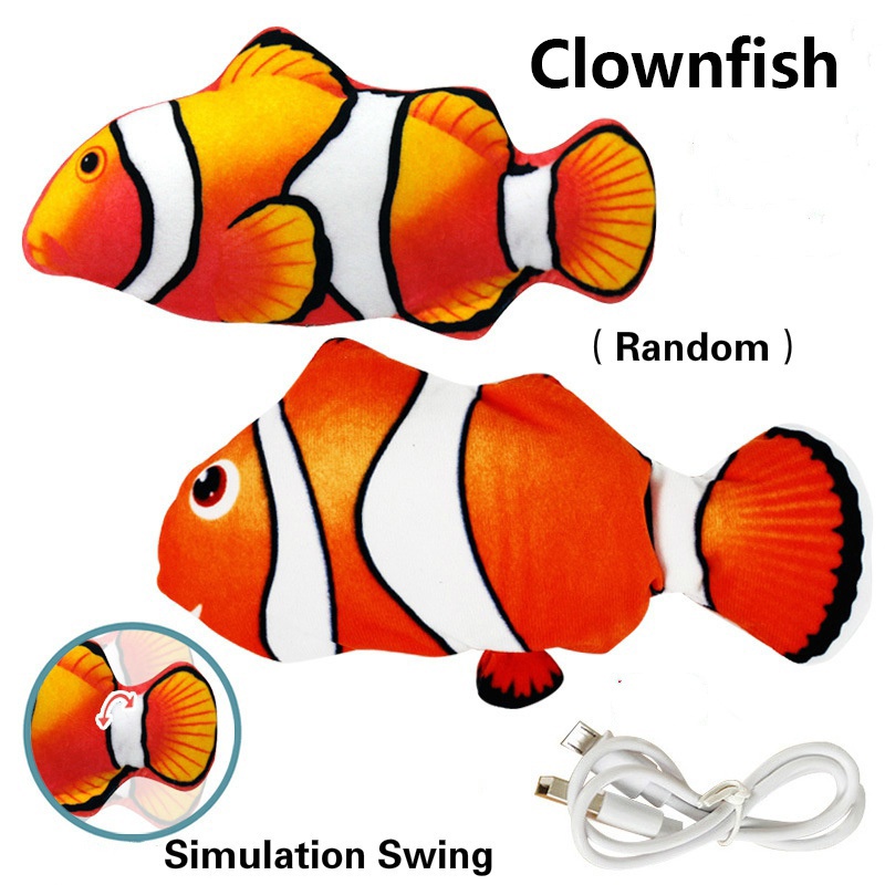 Đồ Chơi Con Cá Nhảy Múa Chạy Điện Cổng Sạc USB Cho Trẻ Em