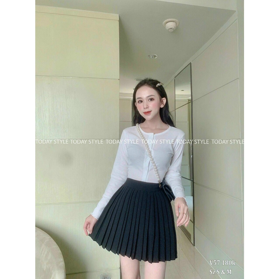 chân váy vol xếp ly