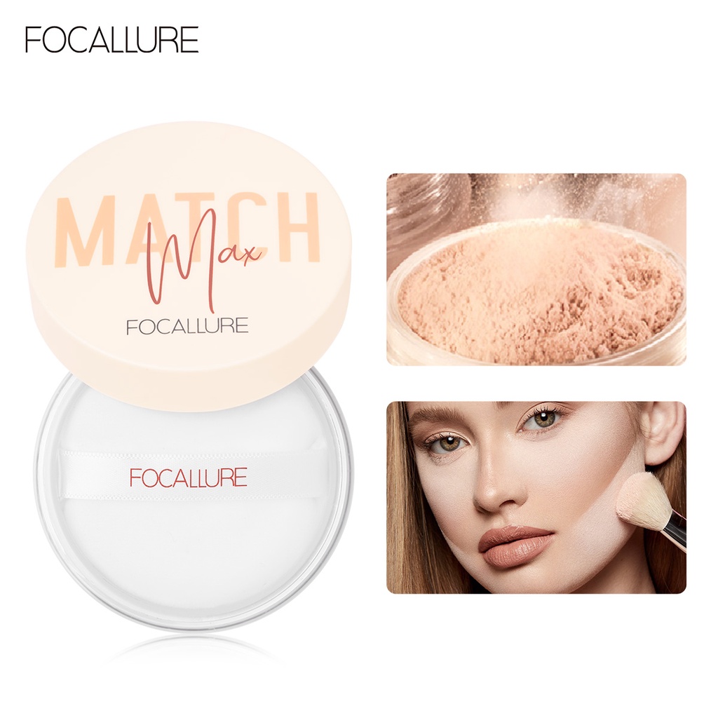 FOCALLURE Phấn Phủ Nhẹ Trang Điểm Mờ Giúp Kiềm Dầu Tối Đa 10g