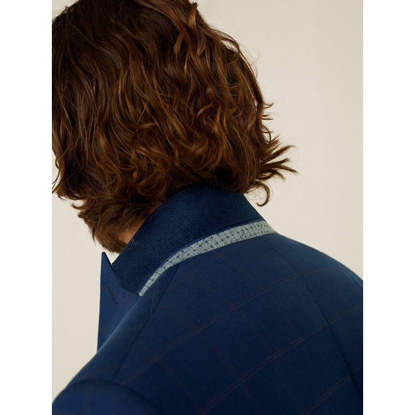 Áo Vest Blazers Nam Mango Slim fit checked blazer - SIZE XL - 54