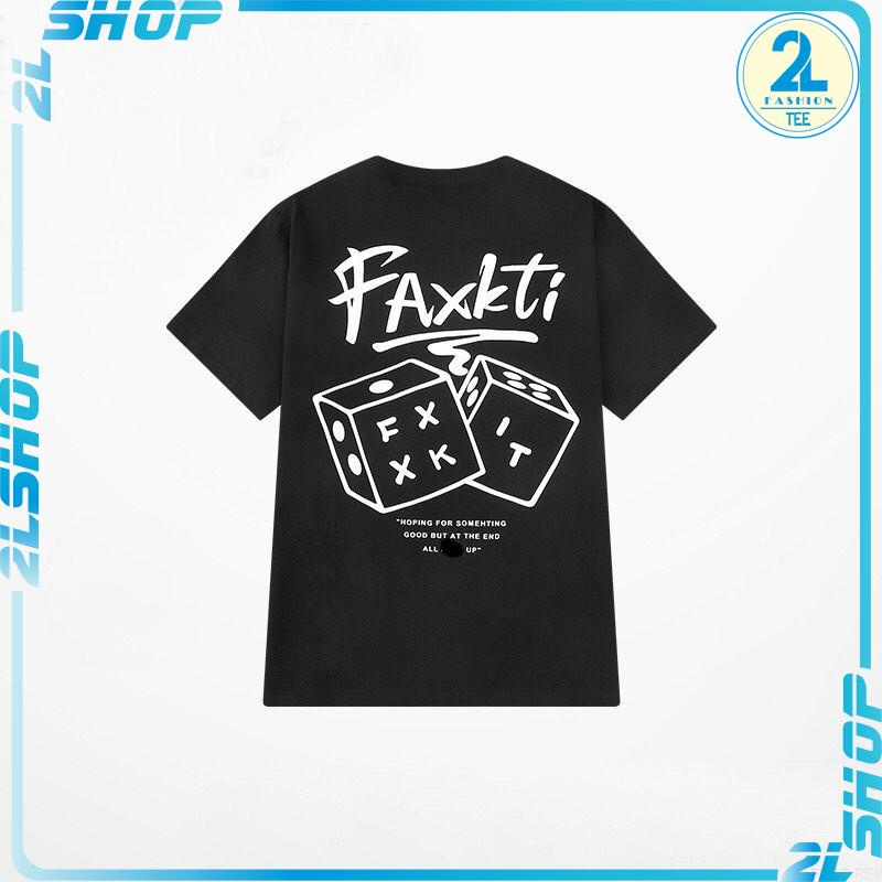 Áo thun tay lỡ Faxkti chất cotton sịn phông Unisex nam nữ Cotton oversize form rộng phong cách Hiphop