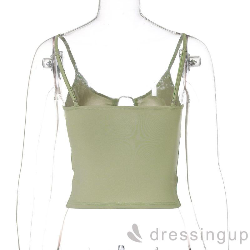 Áo hai dây ôm dáng có vòng trang trí dành cho nữ